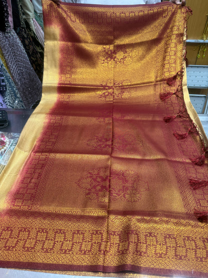 Beautiful designer mulberry silk saree