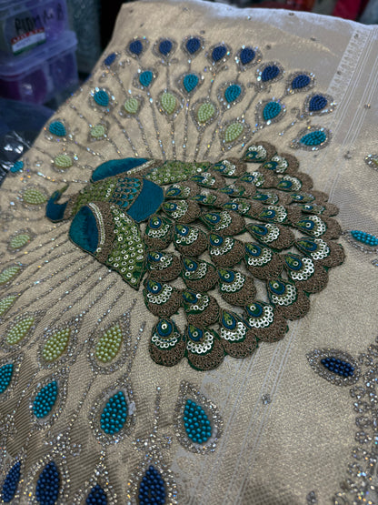 Beautiful designer pure silk saree