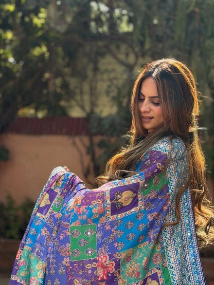 Beautiful designer multicolor viral saree