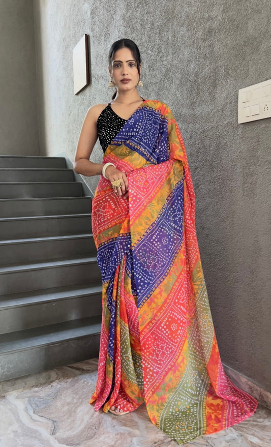 Beautiful designer readymade saree