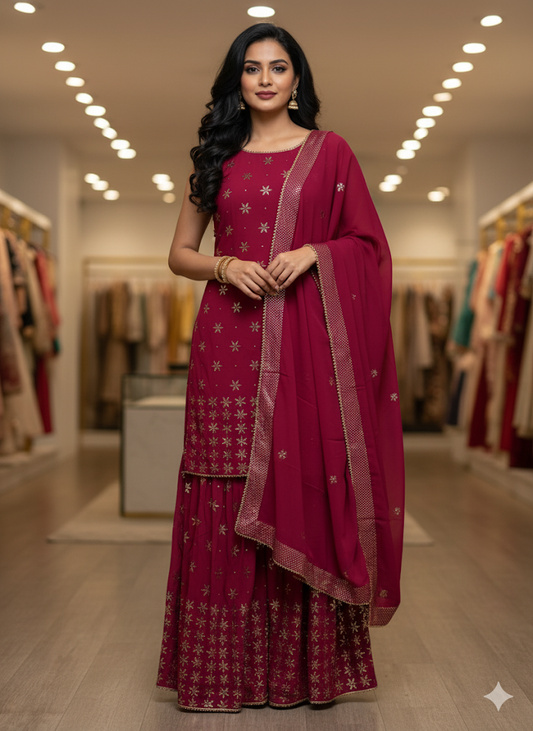 Beautiful designer sharara suit
