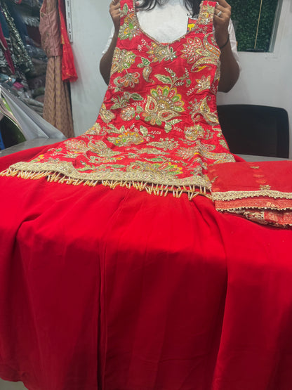 Beautiful designer plazo suit