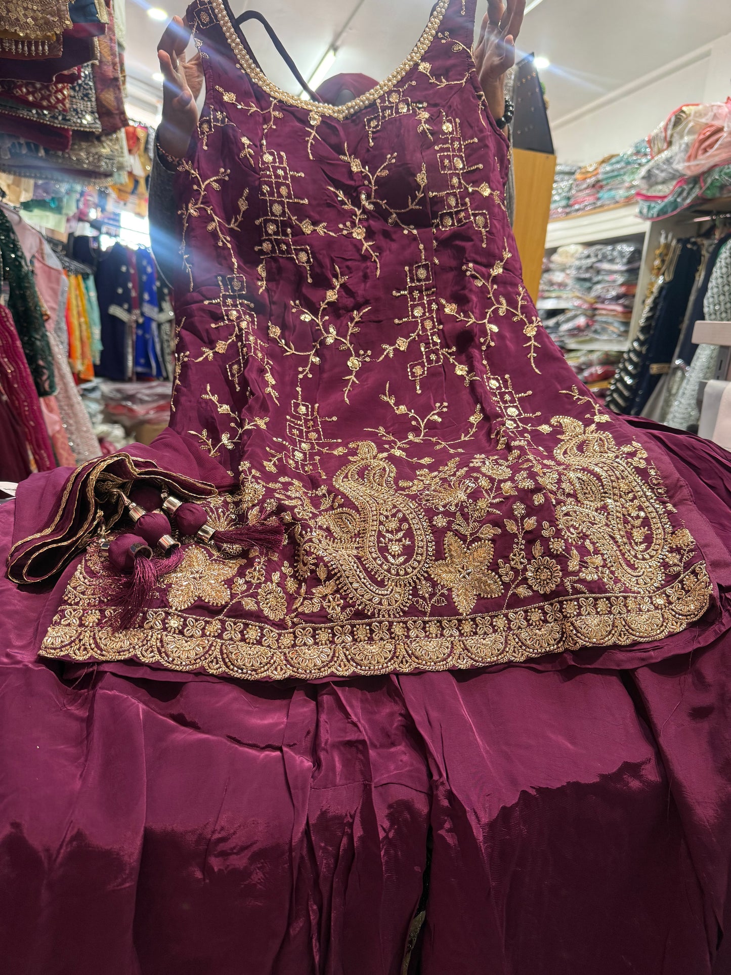 Beautiful designer plazo suit