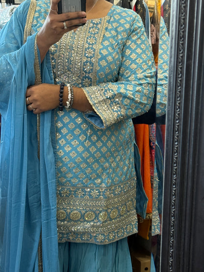Beautiful designer sharara suit