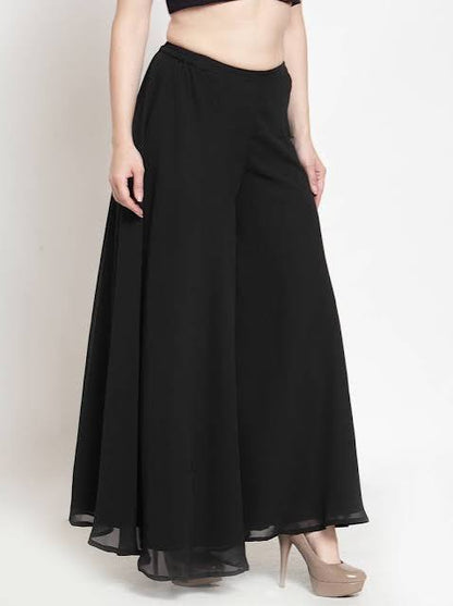 Beautiful designer geogrette plus size plazo pants