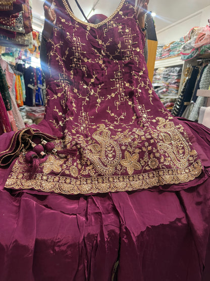 Beautiful designer plazo suit