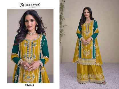 Beautiful designer flare top plazo suit