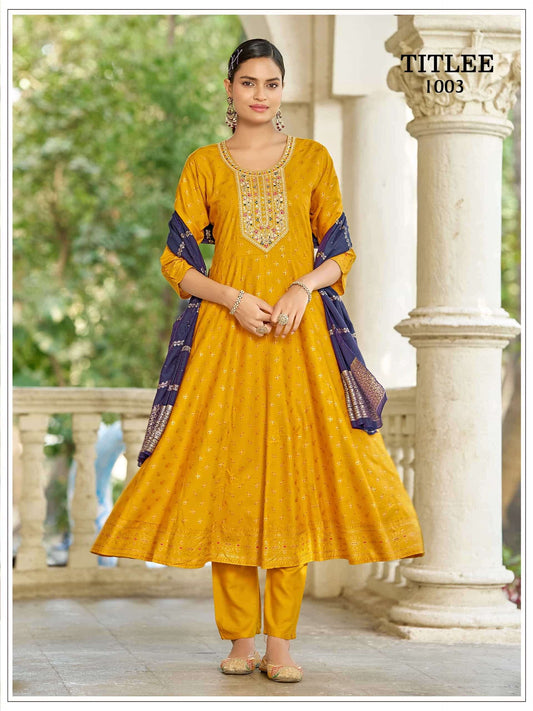 Beautiful designer Readymade Anarkali 3 Piece Suit