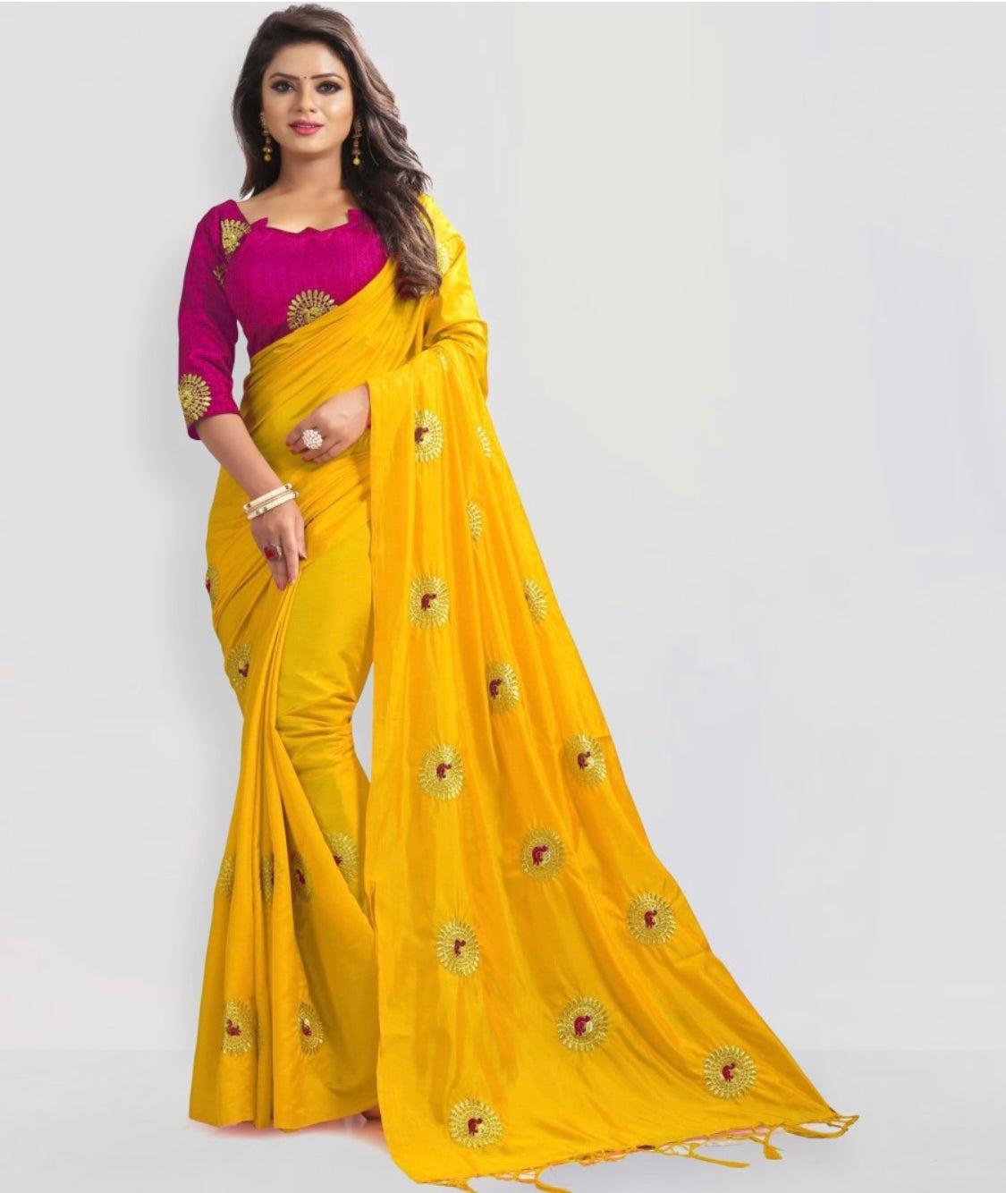 Beautiful designer cotton silk saree