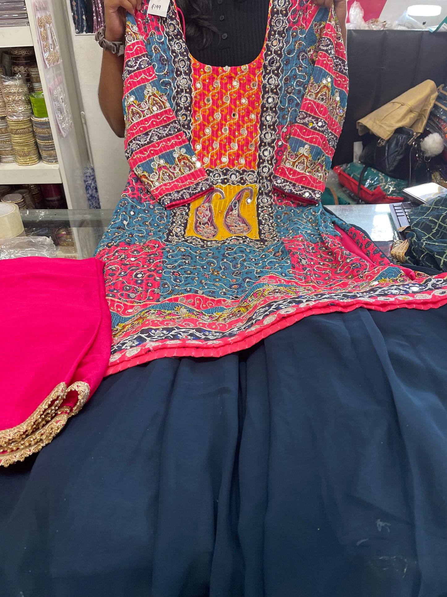 Beautiful designer Pakistani style sharara suit Ethnic arts of india Beautiful designer Pakistani style sharara suit Ethnic arts of india