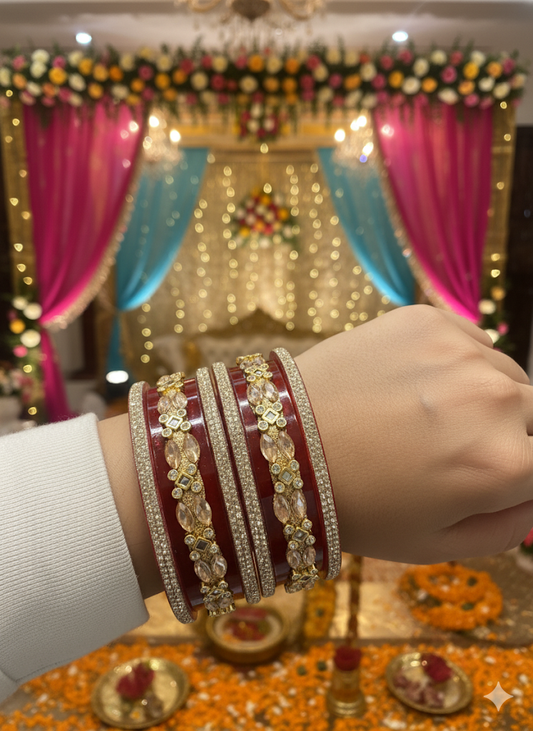 Beautiful designer stone work bangles
