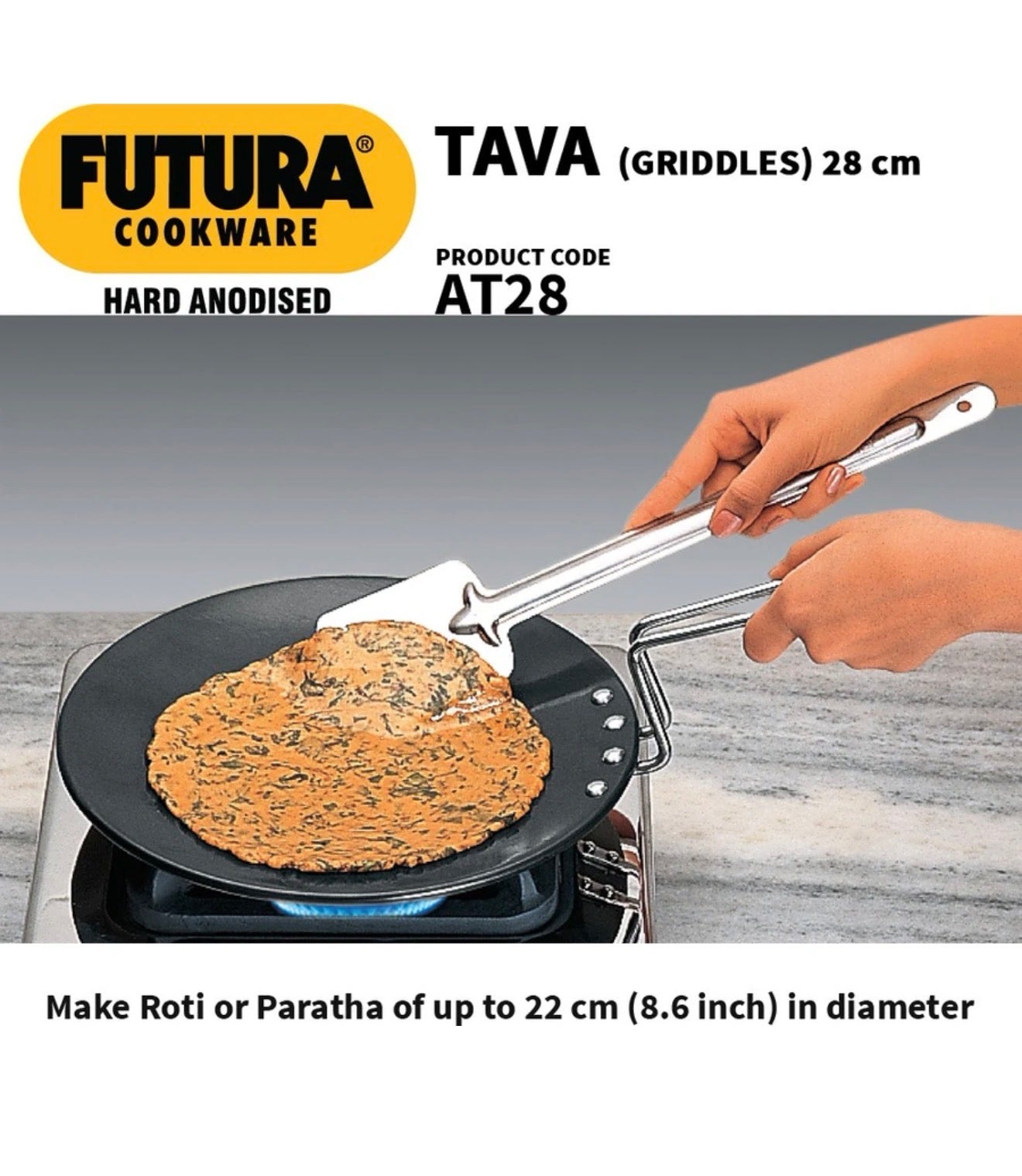 Hawkins Futura AT 28 Tava With Griddle Handle
