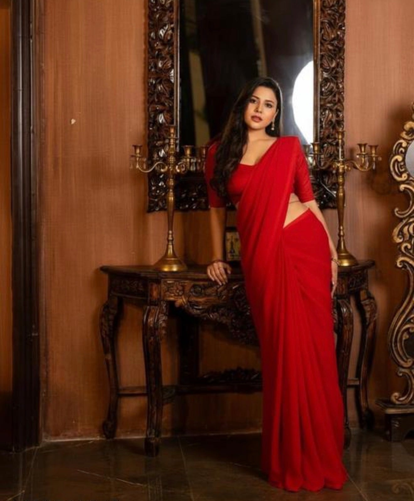 Beautiful designer geogrette saree