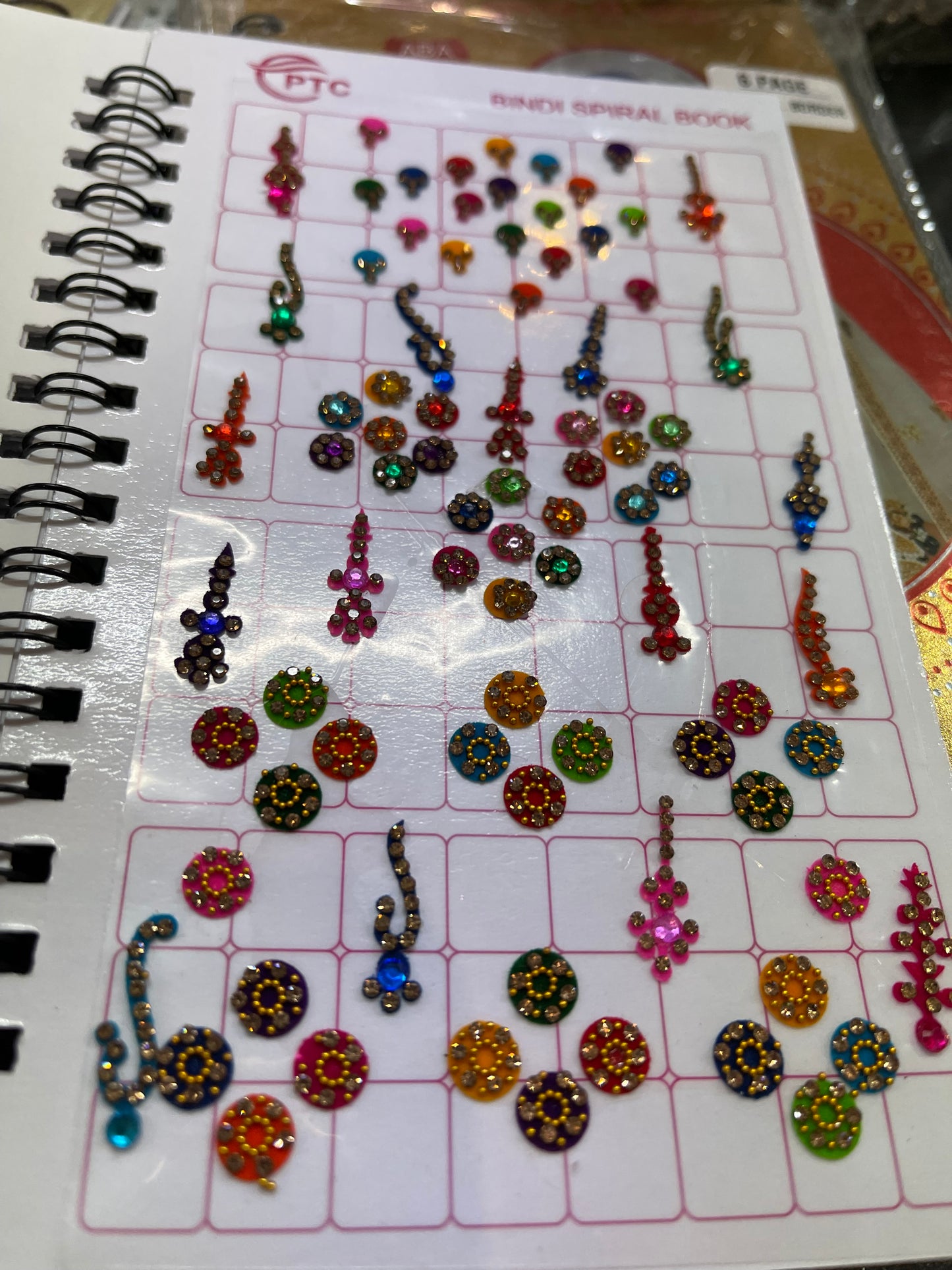 Beautiful designer stone bindi book