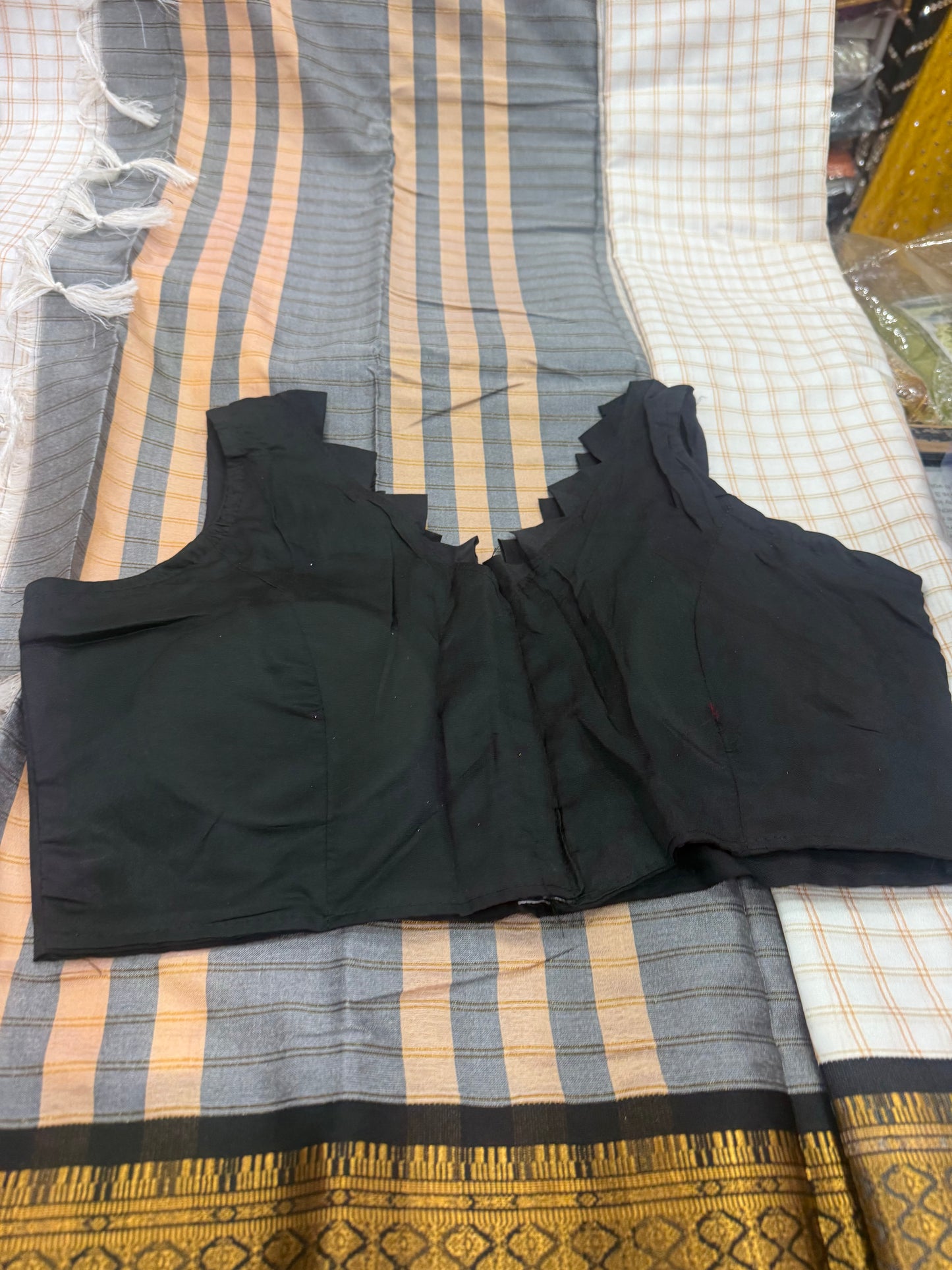 Beautiful designer saree with readymade blouse