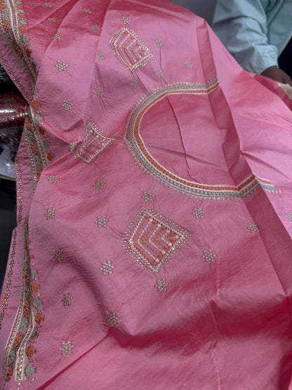 Beautiful designer fully embroidery silk saree