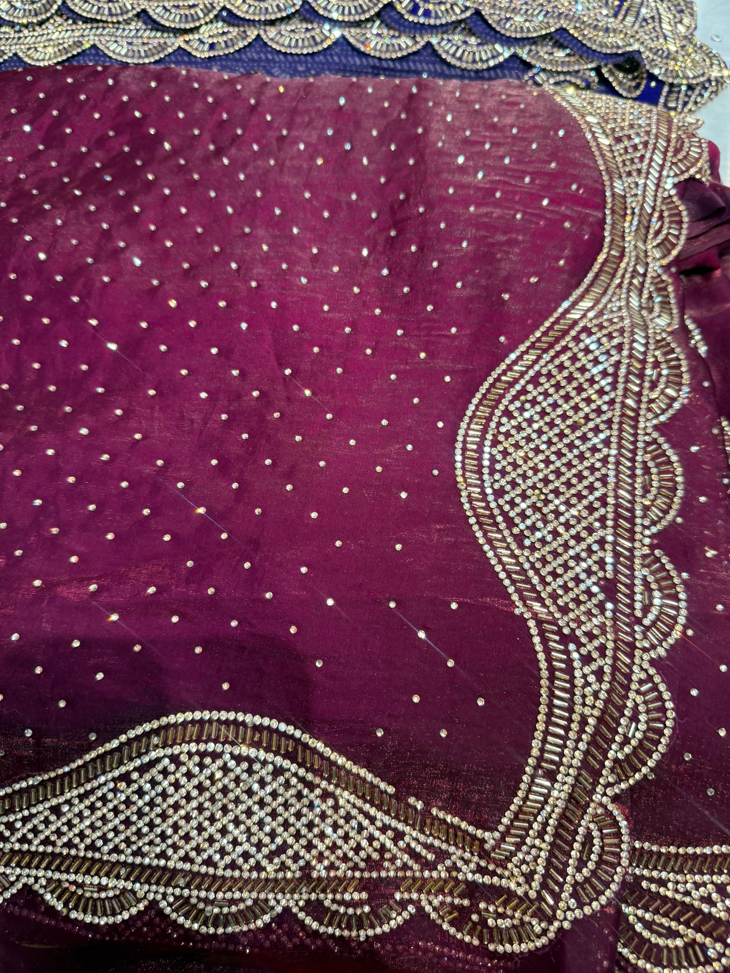 Beautiful designer fully embroidered Jimmy Choo saree