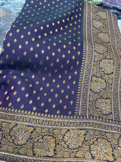 Beautiful designer pure silk stone work saree