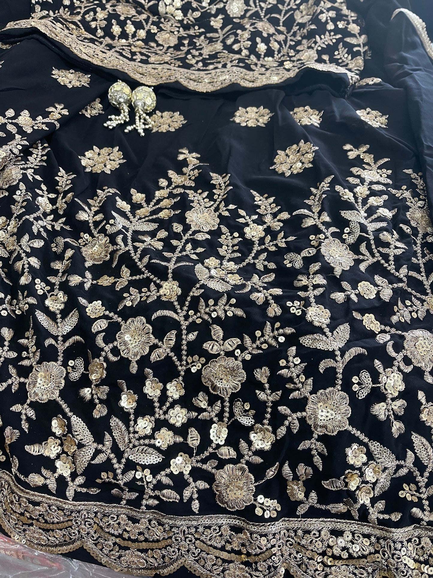 Beautiful designer fully embroidery lengha choli