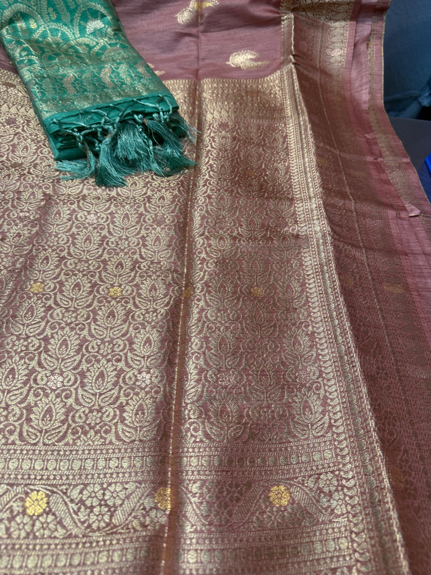 Beautiful designer temple silk saree