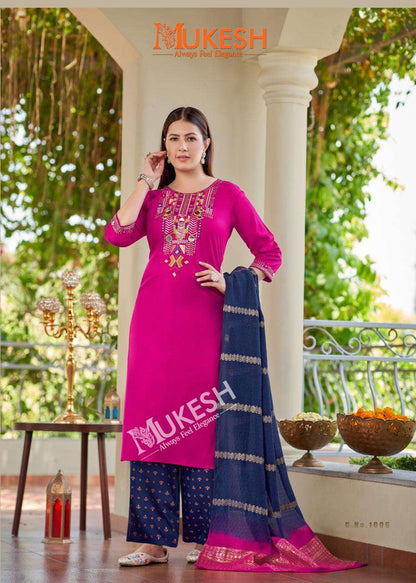 Beautiful designer Kurti plazo dupatta set