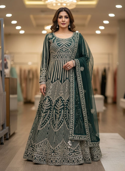 Beautiful designer gown style anarkali suit