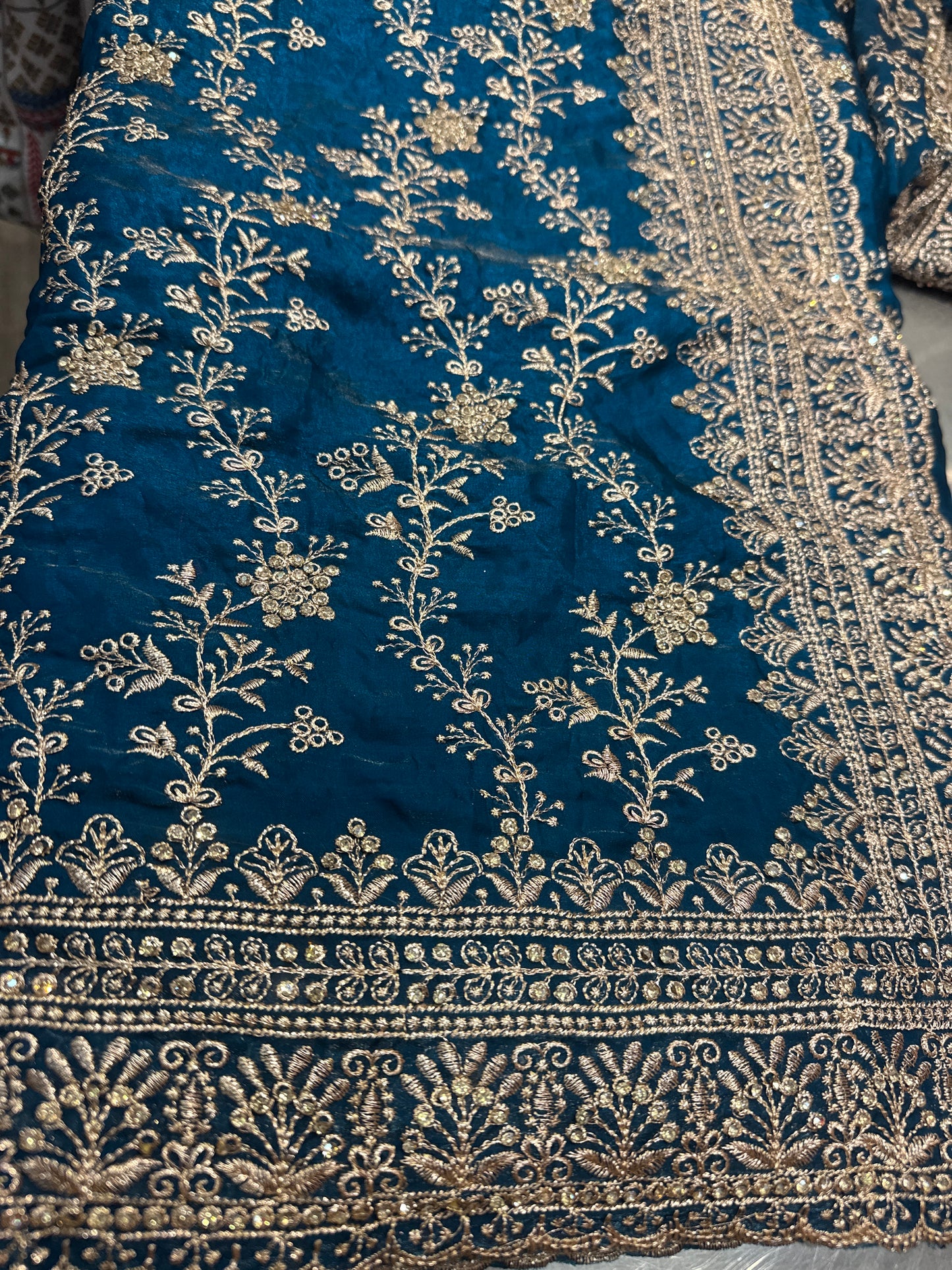 Beautiful designer fully embroidered Jimmy Choo saree
