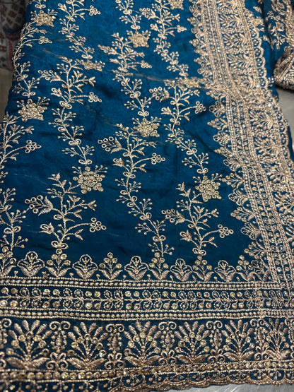 Beautiful designer fully embroidered Jimmy Choo saree