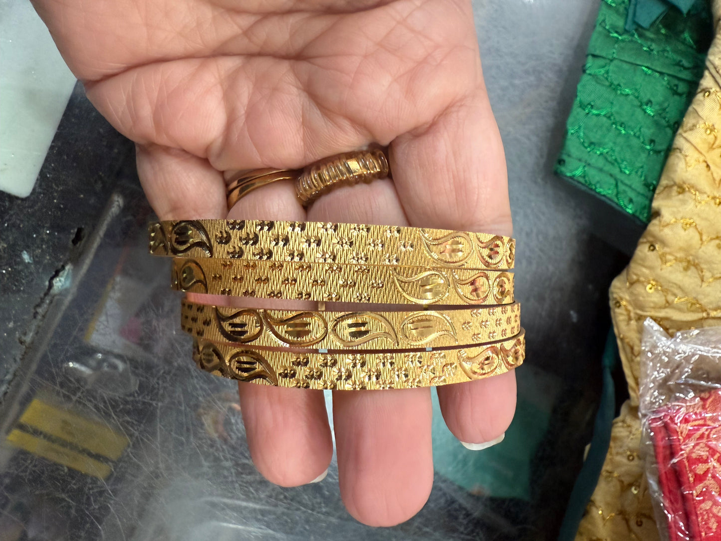 Beautiful gold plated bangles