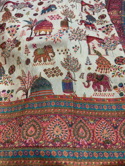 Beautiful designer pure silk saree