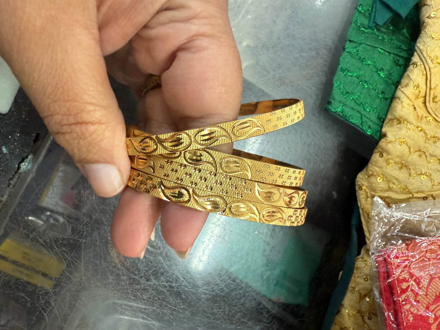Beautiful gold plated bangles