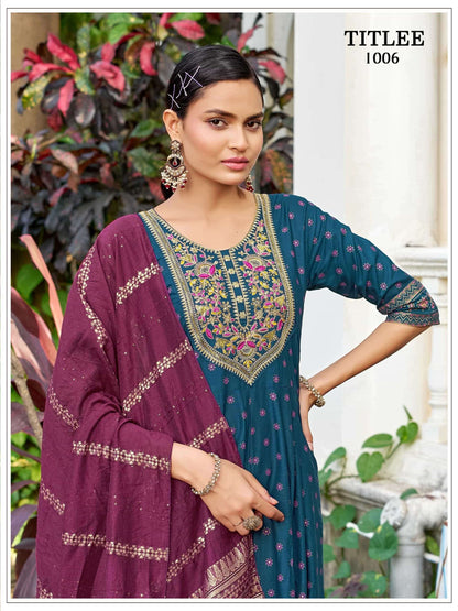 Beautiful designer Readymade Anarkali 3 Piece Suit