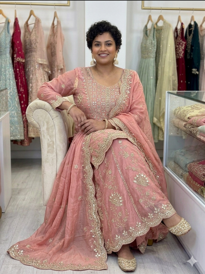 Beautiful designer plazo suit
