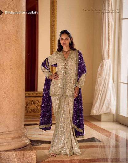 Beautiful DESIGNER SWAROSKI PREMIUM GEORGETTE SUIT