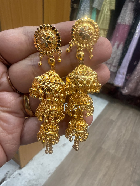 Beautiful designer  gold plated jhumka
