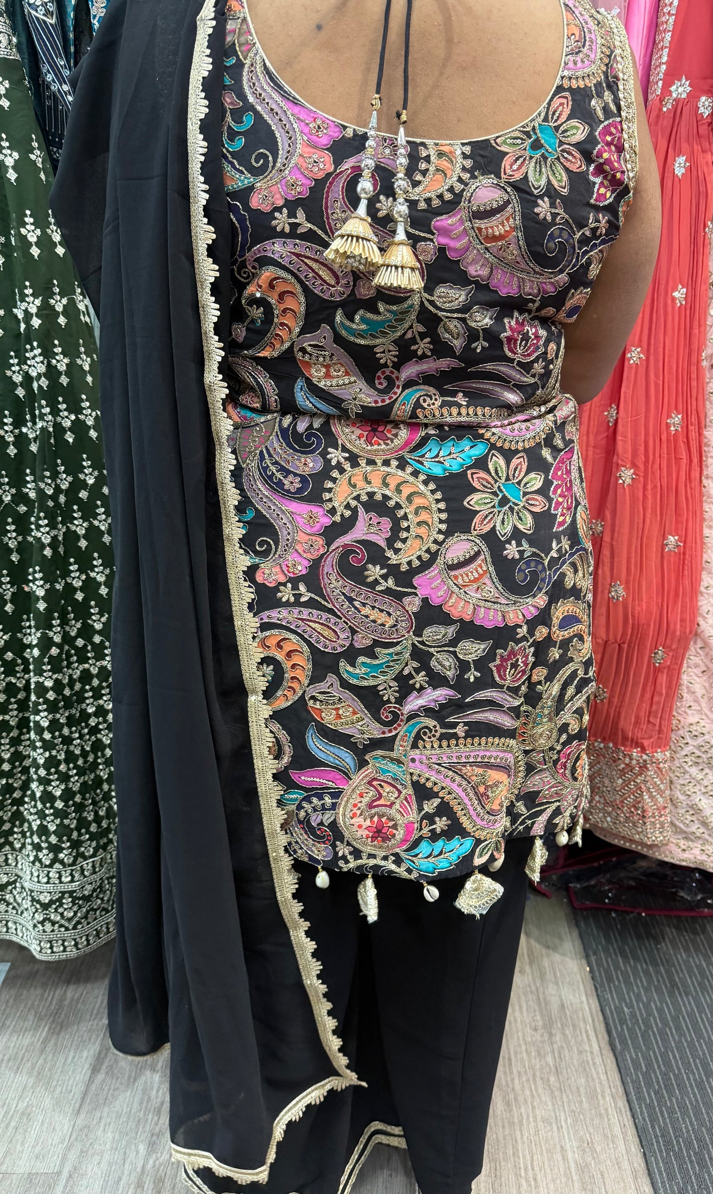 Beautiful designer plazo suit