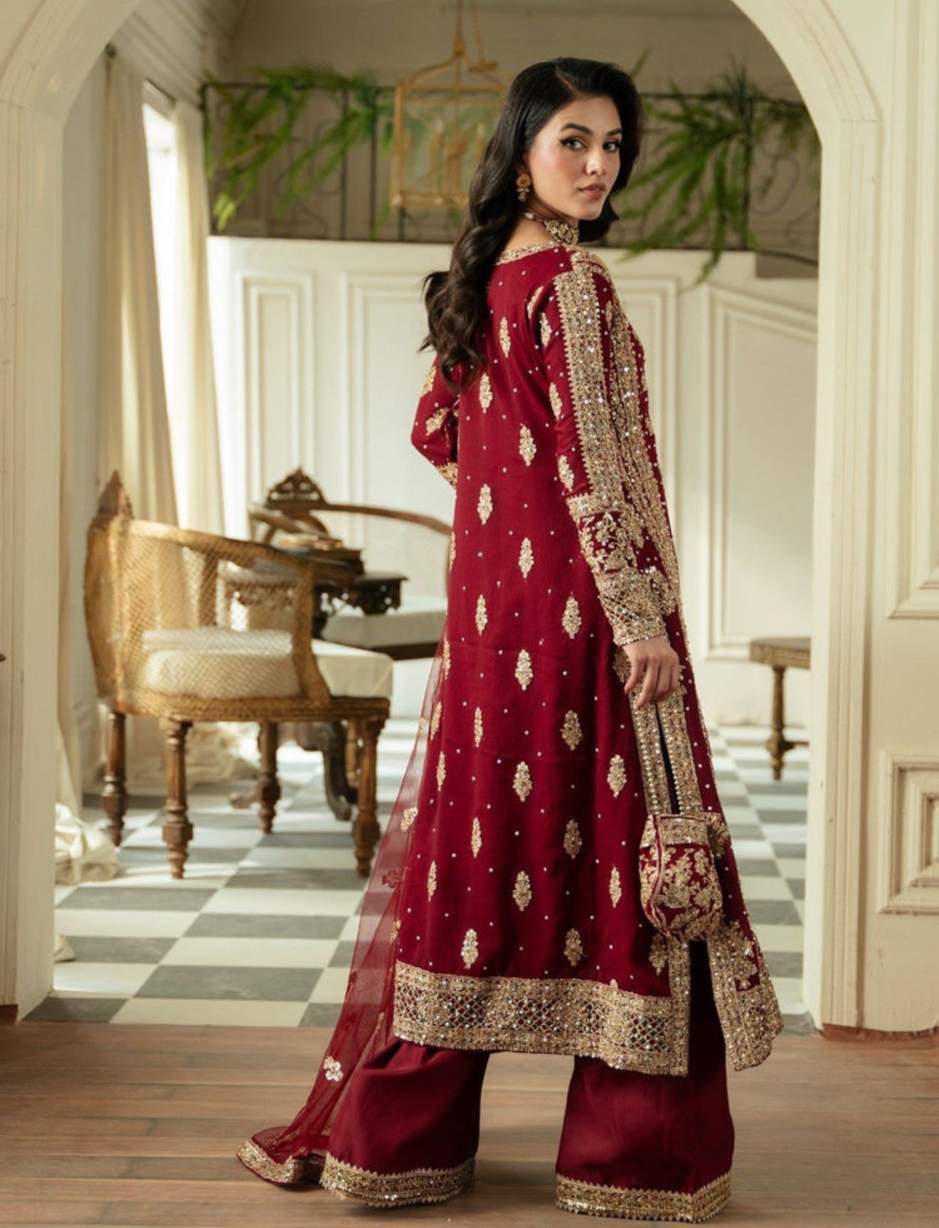 Beautiful designer plazo suit