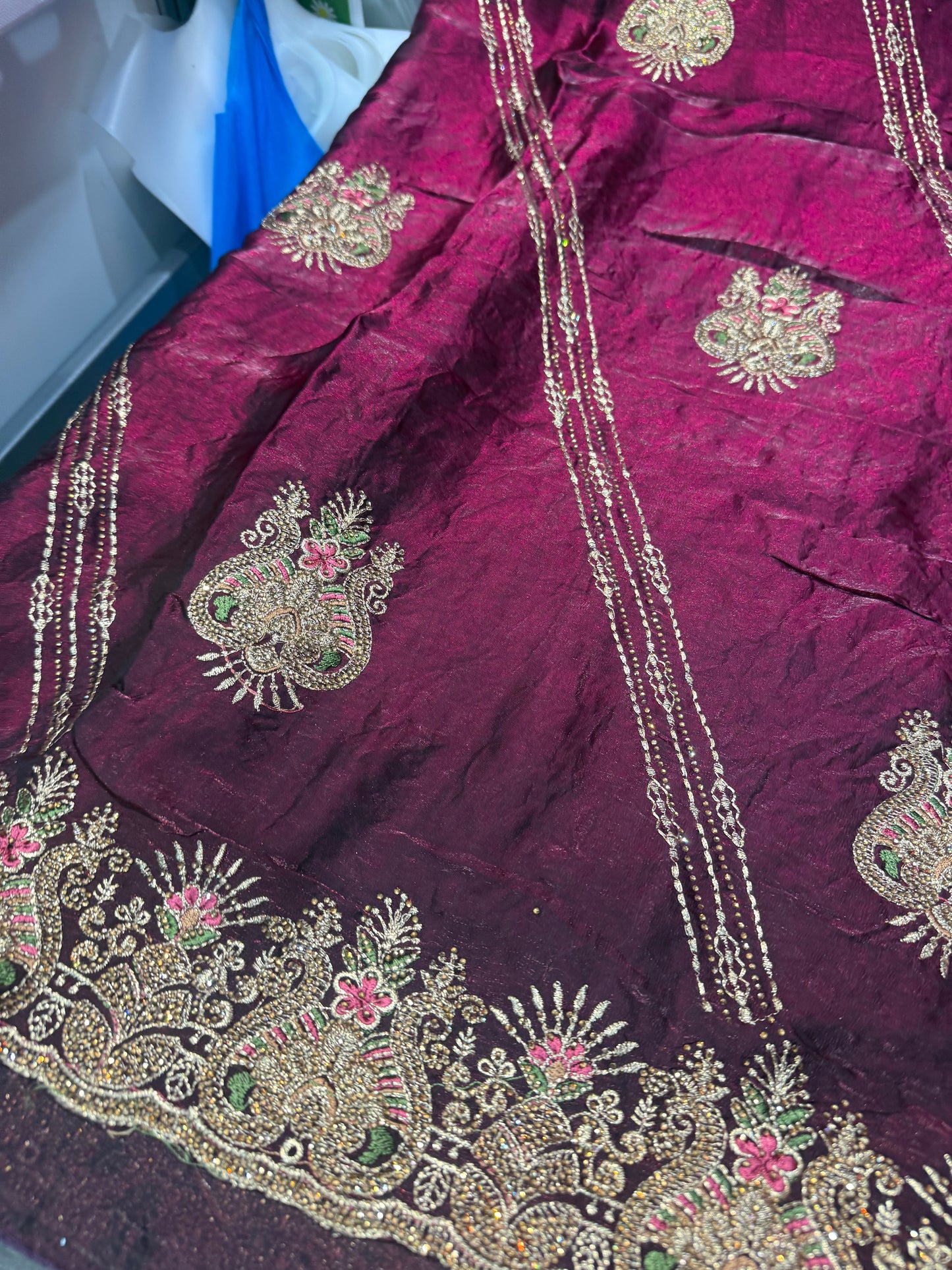 Beautiful designer fully embroidered Jimmy Choo saree