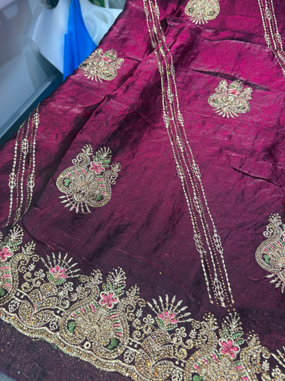 Beautiful designer fully embroidered Jimmy Choo saree