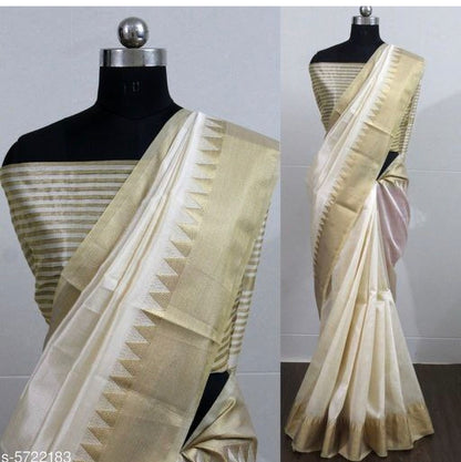 Beautiful designer temple silk saree