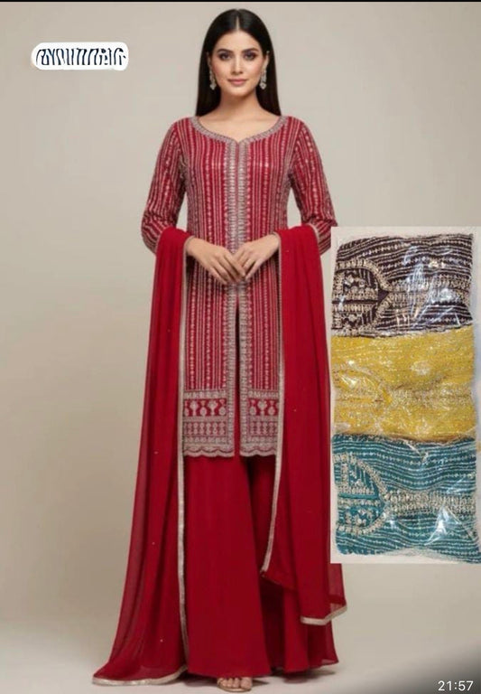 Beautiful designer plazo suit