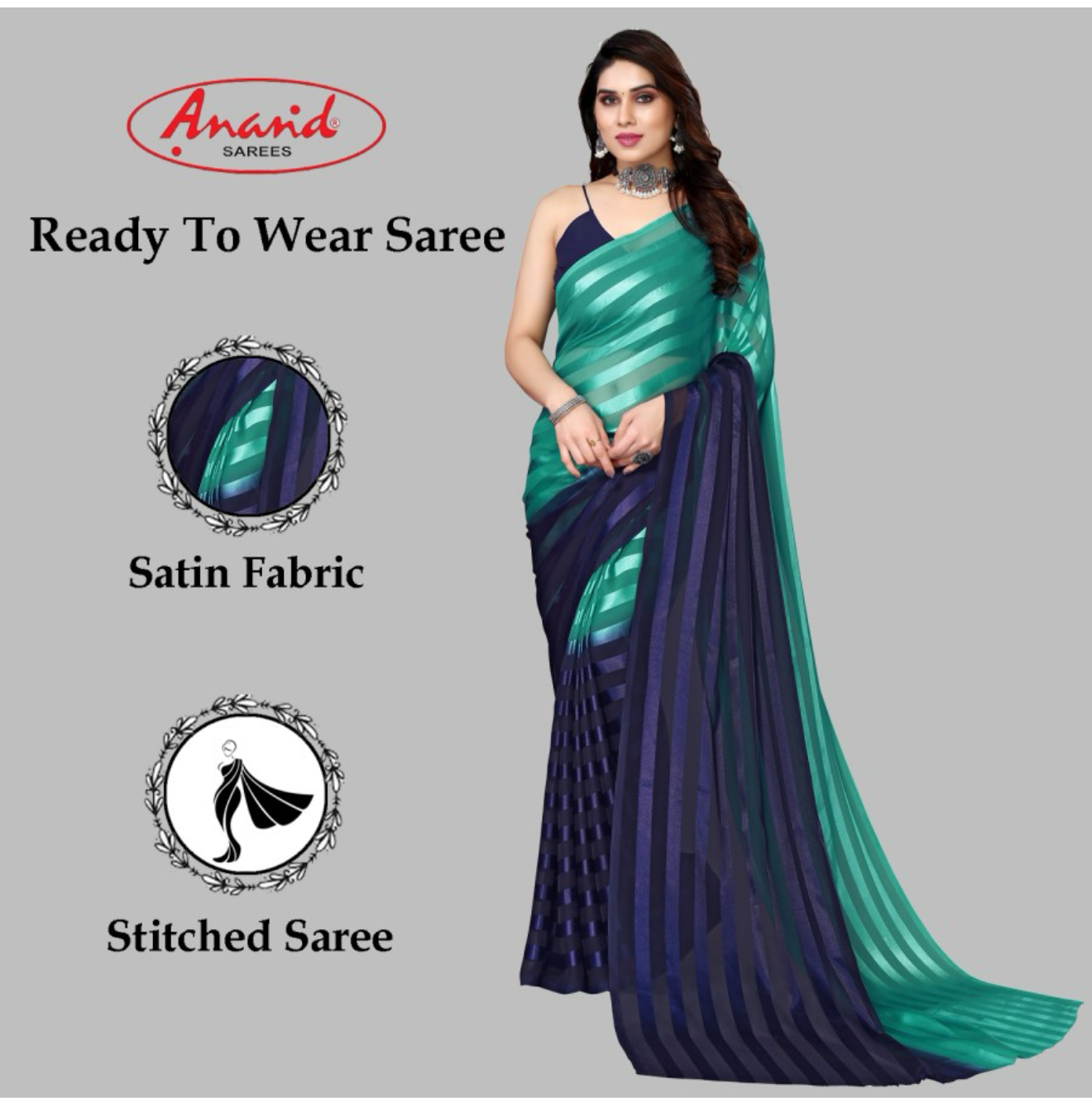 Beautiful designer readymade saree