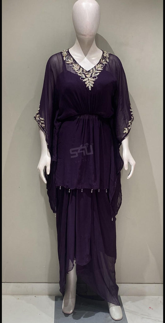 Beautiful designer indowestern style dhoti style 3 piece suit