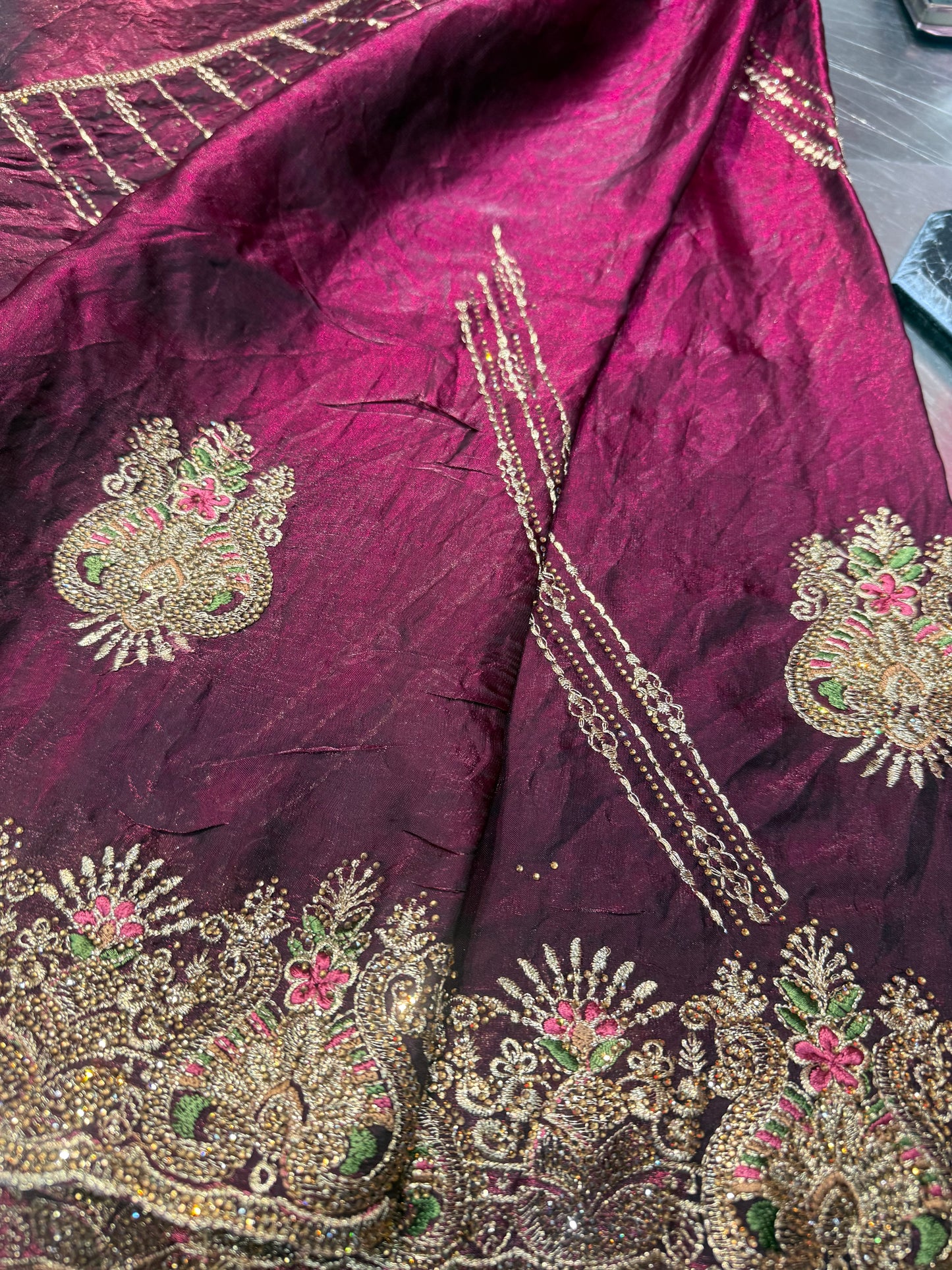 Beautiful designer fully embroidered Jimmy Choo saree