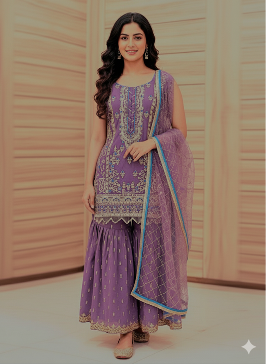 Beautiful designer sharara suit