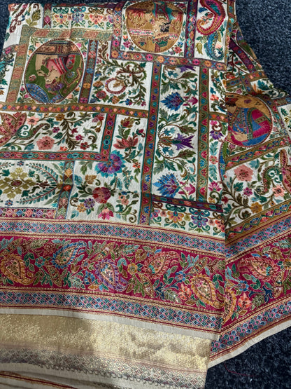 Beautiful designer Pure Kanni Silk Woven Sarees with Sabysachi Border
