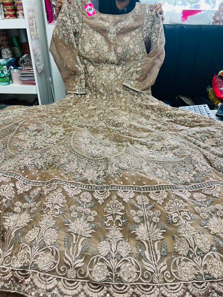 Beautiful designer fully embroidery gown