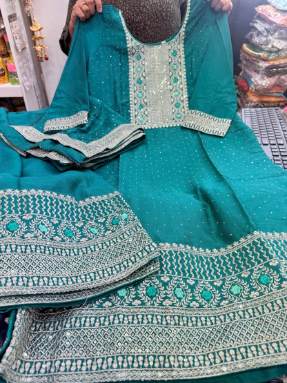 Beautiful designer plazo suit