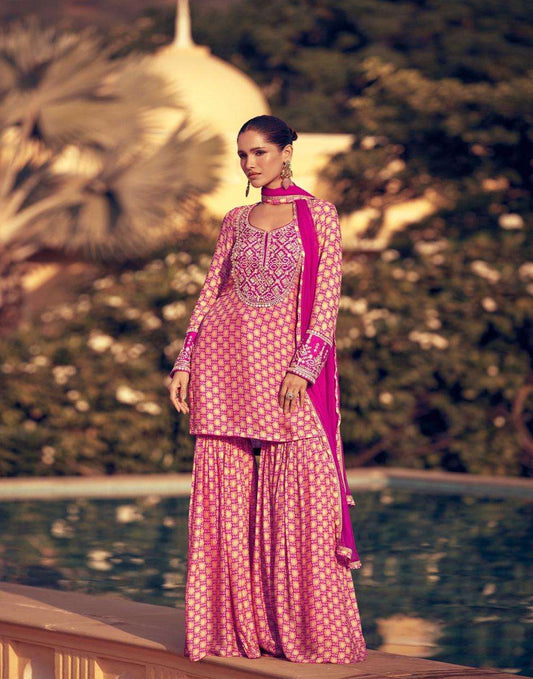 Beautiful designer sharara suit