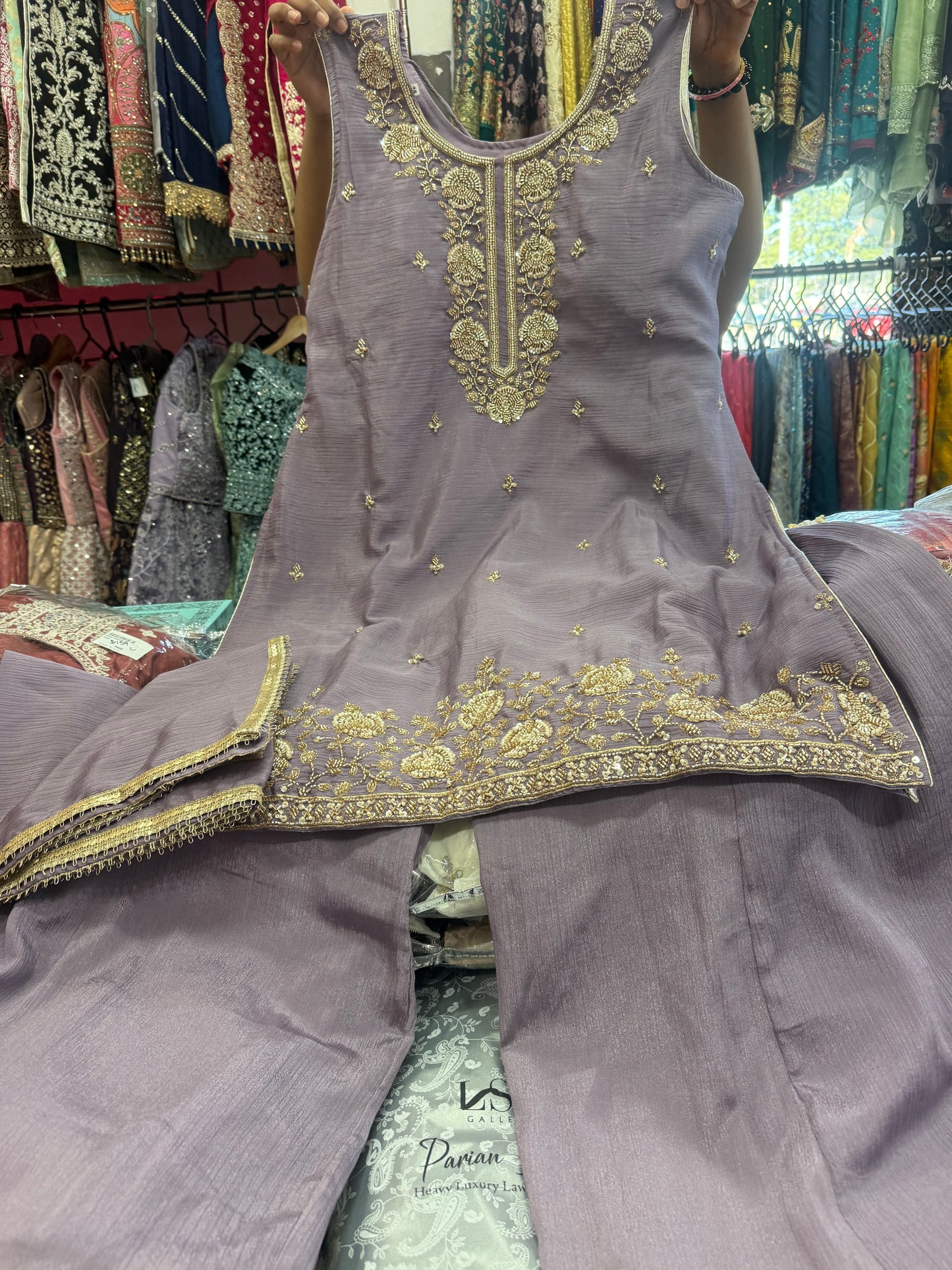 Beautiful designer plazo suit